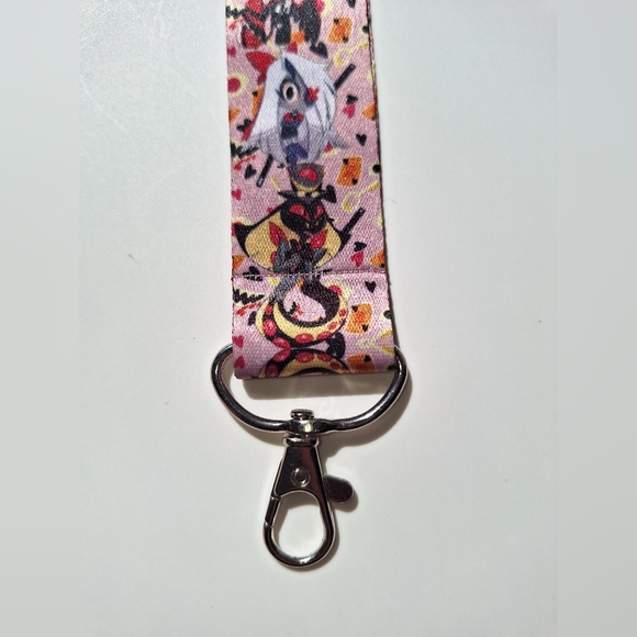 Hazbin Hotel Lanyard - Breakaway Clip & Lobster Claw Hook (Alastor Charlie Husk - Picture 5 of 10